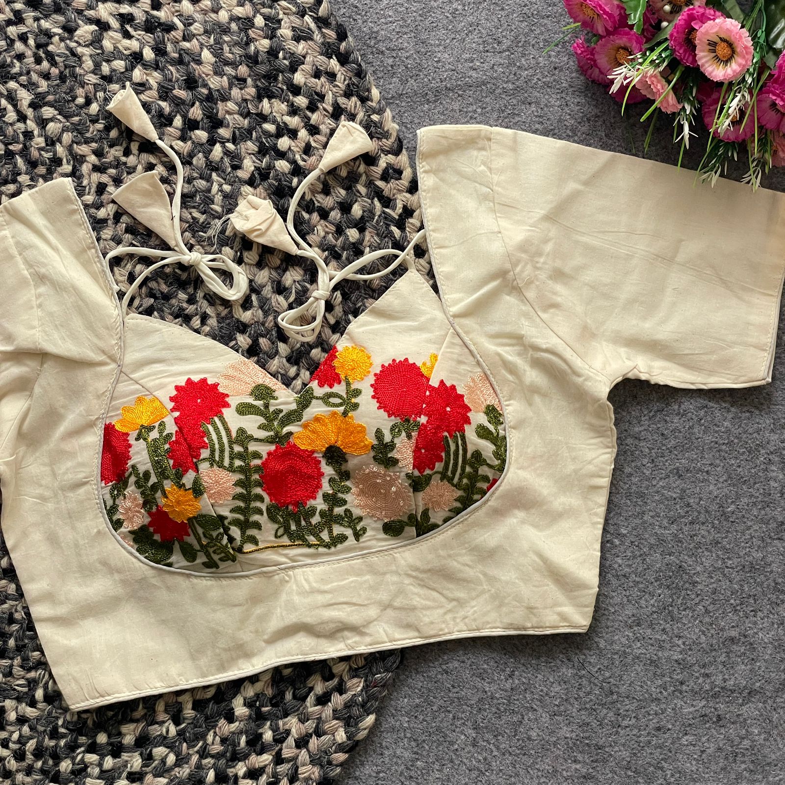 Charuvika Khadi Cotton Blouse